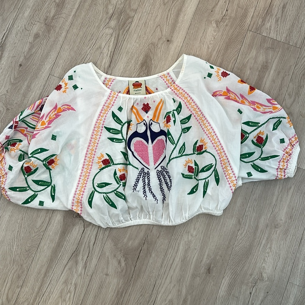 FARM Rio White Maxi Skirt with Colorful Floral Embroidery - Picture 7 of 9